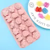 Spot Wholesale Molde de Silicona para Fondant de 18 Flores y Plantas Diferentes Consecutivas Molde para Decoración de Chocolate DIY Molde para Gomitas
