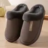 Pantuflas de Algodón para Hombre Otoño e Invierno Interiores Hogar 2026 Nuevas Suela Gruesa Antideslizante PU Felpa Pantuflas Invierno Hombre