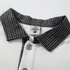 Camisa Polo Holgada de Manga Corta para Hombre, Camiseta a Cuadros con Bloques de Color de Moda para Verano, Camiseta Casual Estilo Europeo y Americano
