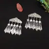 Pasador de Plata Estilo Étnico, Accesorio para el Cabello Estilo Antiguo, Pin Lateral de la Aldea Miao Qianhu, Pasador de Plata Miao con Borla, Accesorio Hanfu