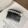 Peine Grande de Perlas Artificiales con Estilo Coreano, Versátil para Peinar el Flequillo y Recoger el Cabello Suelto, Pasador Lateral para Mujer
