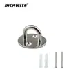 Hebilla Redonda de Acero Inoxidable para Puerta Hebilla de Fijación para Barco RV Placa de Ojo de Fijación para Instalaciones de Parque Infantil