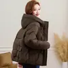2026 Invierno Nuevo con Capucha Moda Versátil Chaqueta de Algodón Ropa de Algodón Holgada Cómoda Cálida Chaqueta de Pan Ropa de Abrigo para Personas Mayores