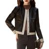 Jaqueta de Couro Curta de Luxo Leve para Primavera e Outono 2025 para Mulheres Elegante Versátil Casaco Estiloso Fino Moda Top
