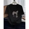Camiseta de Manga Curta de Algodão Puro Escovado Estilo Novo 2026 para Mulheres, Top Branco Espesso Versátil de Moda Casual para Primavera e Verão