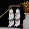 [Selección Premium] Pendientes Estilo Étnico de Minorías Vintage con Plata de Minorías Étnicas, Pendientes Largos Colgantes Florales Estilo Bohemio Único