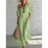 Vestido de Verão Feminino Elegante Listrado Ombro a Ombro Amazon Europeu e Americano Transfronteiriço 2026 Em Estoque