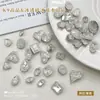 K9 Plateado Plata Blanco Cristal Hielo Blanco Cristal Hielo Agrietado Diamante Azúcar Hielo Huevo Paloma Accesorios para Uñas Artísticas Lujo Artículo de Venta Caliente