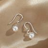 Pendientes Giratorios Retorcidos de Plata S925 para Mujer, Diseño Moderno y Sencillo, Ganchos para Oreja de Línea Geométrica, Pendientes de Gama Alta de Nicho