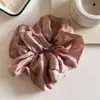 Scrunchie Fofo de Cor Sólida Estilo Preguiçoso para Mulheres, Elástico de Cabelo para a Parte de Trás da Cabeça, Acessório de Cabelo, Novo Elástico de Cabelo 2025