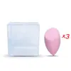 Algodón de maquillaje flocado tipo gota de agua sin látex mini huevo de maquillaje huevo de belleza mini corte oblicuo traje de esponja para polvos tipo calabaza