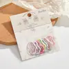 Presilhas de cabelo coloridas com um toque de luxo, presilhas de cabelo em formato de laço, presilhas de franja para meninas coreanas, presilhas laterais para cabelos soltos, presilhas de flor