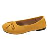 Zapatos Planos Rojos Franceses Ligeros de Moda Estilo Retro con Boca Baja para Mujer Verano 2025 Nuevo Estilo con Falda Zapatos Mary Jane para Mujer