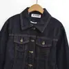 Chaqueta de mezclilla estilo americano, ajustada, con cuello para mujer, adecuada para primavera y otoño, con un estilo retro y casual, caracterizada por una cintura ceñida y mangas largas