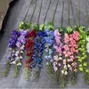 Nova Flor Artificial Inteligente Big Swallow Delphinium Africano Decoração de Casamento Flor Falsa Alta Jacinto Violeta