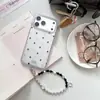 Capa de Celular Dourada Estrela Brilhante Estilo Coreano Adequada para Apple 17 Pro Max, Pulseira para iPhone 16, 15 Anti-Queda, 14 para Mulheres
