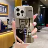 Produto popular de comércio exterior: linhas simples, personalizado, melhor capa de celular com espelho para selfie e maquiagem para iPhone 17 Pro Max, capa rígida