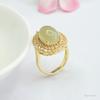 Anillo de Jade Hetian Natural Guan Yu Anillo de Jade Agua Clara Anillo Completamente Diamantado Venta al por Mayor de Fábrica y Entrega S3121702