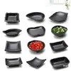 Prato Pequeno para Molho A5 Preto Fosco Prato para Temperos Prato para Ingredientes Pequeno Melamina Prato para Temperos Personalizado Restaurante de Hot Pot Prato para Ingredientes Prato para Molho de Soja