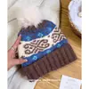 Gorro de Punto Jacquard Fair Isle de Estilo Étnico con Pompón para Mujer, Engrosado para Otoño e Invierno, Gorro de Lana Cálido y Resistente al Frío
