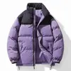 Ropa Exterior de Algodón Nueva de Invierno Transfronteriza para Parejas Masculinas, Ropa Exterior de Algodón con Combinación de Colores Contrastantes, Ropa Exterior Cálida de Moda con Cuello Alto y Estampado de Logo al por Mayor