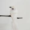 Pájaro artificial Pascua Halloween pájaro rojo pequeño blanco decoración de jardinería pájaro falso se puede fijar