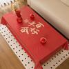 Mantel rojo de boda impermeable y a prueba de aceite no lavable anti-escaldaduras festivo boda rectangular mantel de mesa de pvc mantel de mesa de té