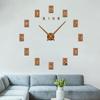 Reloj con marco creativo 3D y esfera, pegatinas de pared decorativas para sala de estar y dormitorio, reloj con espejo, moda sencilla
