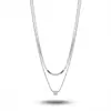Nuevo conjunto de collar y pulsera de acero inoxidable estilo europeo de doble capa, cadena para la clavícula de temperamento dulce personalizada, versátil