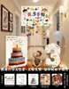Decoración de Escena de Cumpleaños Lluvia de Globos para Cumpleaños Infantil Niño de 3 Años 2 Años Atmósfera de Ceremonia Tela Colgante para Niña Pequeña