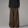 Jeans de Trabalho Wide-Leg Vintage Retro Americano para Homens, Calças Longas Soltas de Perna Reta Desgastadas com Caimento
