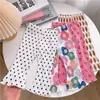 Pantalones Acampanados de Verano con Estampado Floral de Puntos Estilo Coreano para Niñas, Mallas Finas para Bebé, Pantalones para Bebé, Pantalones Anti-mosquitos para Niños y Mujeres