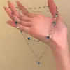"Crónica de la Luz de Luna" Collar Romántico Estilo Francés Cielo Estrellado Perla Gota de Agua, Cadena para Clavícula Delicada Exquisita Nicho de Gama Alta