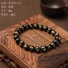 Pulsera de Ágata Roja Natural para Hombre al por Mayor, Pulsera de Piedra Negra con Cuentas de Buda de Seis Caracteres Grabadas para Mujer, Joyería de Mano Retro Estilo Étnico al por Mayor