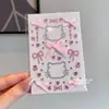 Pegatinas de Corazón con Lazo de Pedrería de Dibujos Animados para Niñas, Maquillaje para Actuaciones Escénicas, Pegatinas Faciales 3D