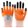 Guantes de Protección Laboral Resistentes al Aceite de Nitrilo Caucho Completamente de Goma Reparación Reparación de Automóviles Resistentes al Desgaste Impermeables Antideslizantes Guantes Antipinchazos
