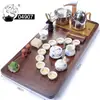 Bandeja de té para el hogar Mesa de té de madera Juego de Mar de Té grande de una sola pieza cuatro en uno soporte para estufa eléctrica automática generación