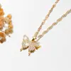Collar de acero de titanio que no se decolora, joyería de nicho para mujer que combina con todo, cadena de suéter de celebridades de Internet exquisita de alta gama, colgante de cobre simple