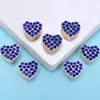 Estilo Coreano Sencillo Creativo Elegante Colgante de Corazón con Circonita Accesorios DIY Aleación Electrochapada Joyería Perforada Collar Pulsera