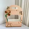 Caixa de Presente para Embalagem de Flores do Dia dos Professores, Arranjo Floral, Bolsa Tote para Arranjo Floral, Cesta de Flores de Papel para Segurar na Mão, Fornecimento Transfronteiriço, Caixa de Flores para Segurar na Mão