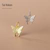 S925 prata galvanizado ouro micro embutido zircão borboleta pingente pingente feminino diy jóias pulseira material pingente Q0427