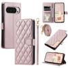 Adecuado para Google 11Pro Funda de Cuero, Samsung S26 Patrón de Espiga en Forma de Diamante, Cartera Pequeña Estilo Chanel con Ranuras para Tarjetas, Bandolera para Honor 400