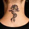 Adesivos de Tatuagem Temporária Cruzada e Dragão Herbal Transfronteiriços, À Prova d'Água de Longa Duração 7~15 Dias, Tatuagem Tradicional para Homens e Mulheres nos Braços e Pernas