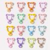 Clips de Resorte Coloridos, Anillas Abiertas Redondas, Anillas de Resorte de Oso, Accesorios para Llaveros DIY, Anillas de Conexión de Aleación