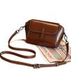 Bolsa Pequena Bolsa Transversal Feminina Versátil Moda Bolsa Concha Nova Bolsa Feminina de Couro Genuíno Porta-Moedas Bolsa de Ombro de Nicho