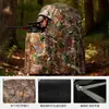 Barraca Outdoor de Visão Panorâmica 360 Graus para Uma Pessoa com Cadeira Dobrável, Esconderijo Camuflado para Veados e Peru