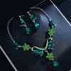 Aretes y Collar Estilo Coreano Ins Cola de Pez Gota de Agua Flor, Cadena para Clavícula de Nicho de Gama Alta, Accesorio Único y Moderno
