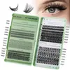 Conjunto Popular Transfronteiriço de Extensão de Cílios Postiços de Grande Capacidade DIY Cabelo de Cluster Único Auto-Enxertável Segmentado Curvatura D Natural Espesso