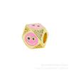 Fábrica en stock accesorios de joyería de cobre micro-incrustados accesorios de carita sonriente micro-incrustados accesorios de carita sonriente goteando accesorios para pulsera collar