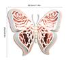 Adhesivo de pared de mariposa hueca tridimensional 3D de cuatro capas, mariposa de papel nacarado, decoración para fiestas navideñas, bodas, hogar